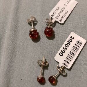 Baltic Amber Earrings (Two Pair)